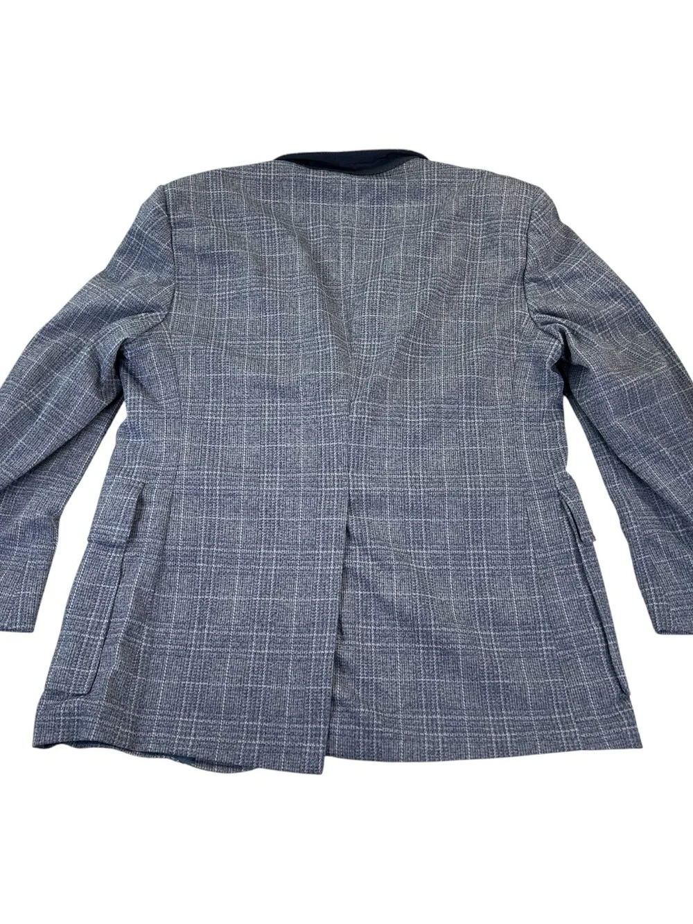 Vintage 1970s Sears The Traveller Knit Plaid Sport Coat Men’s 44R Union Made